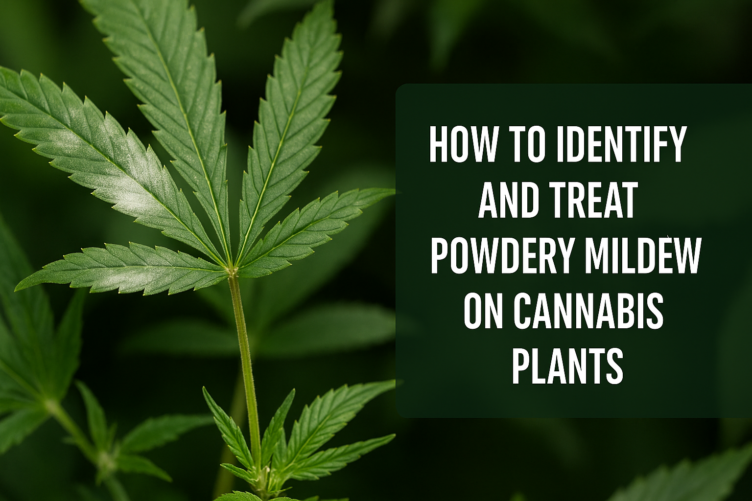 How to identify and treat powdery mildew on cannabis plants