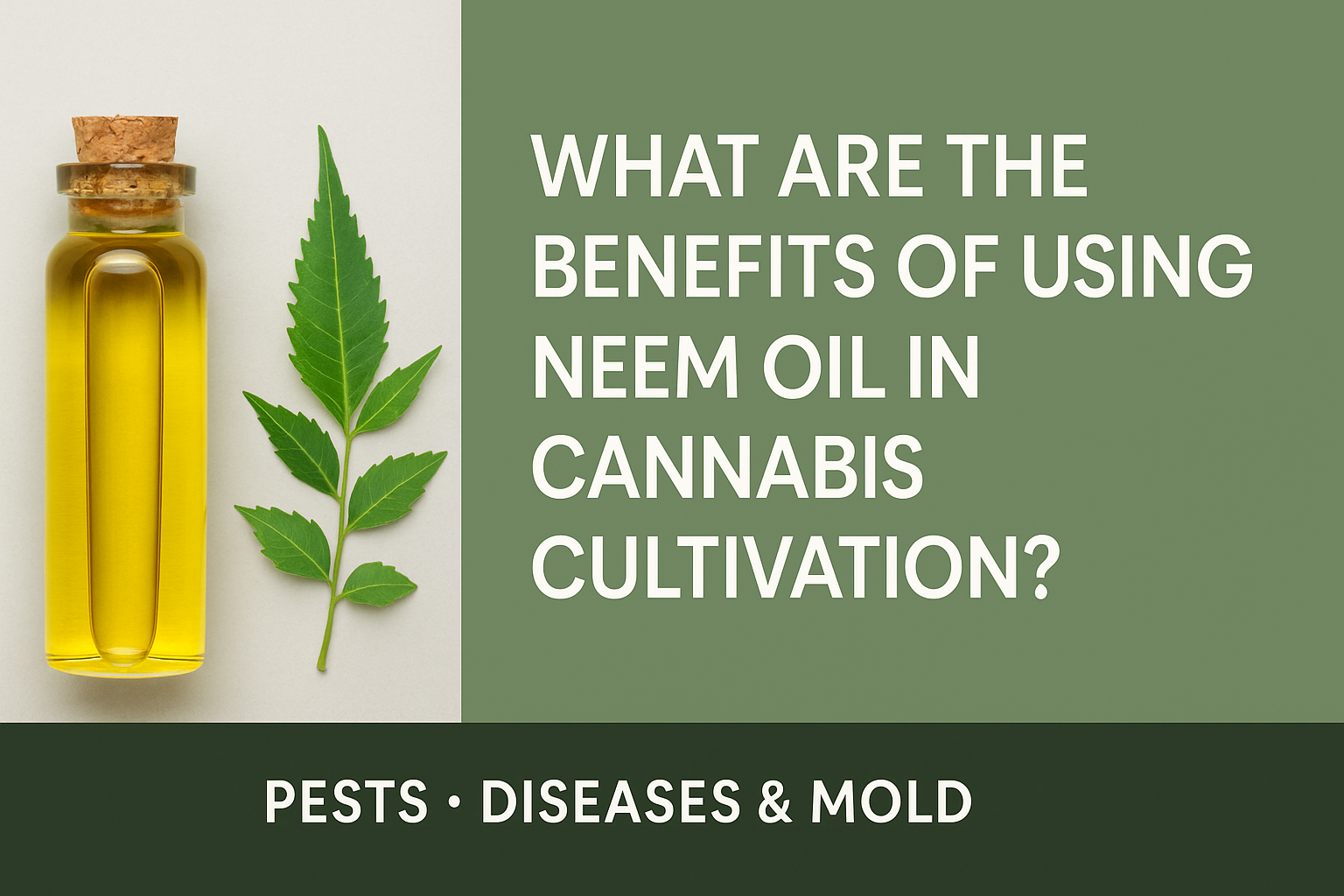 What are the benefits of using neem oil in cannabis cultivation?