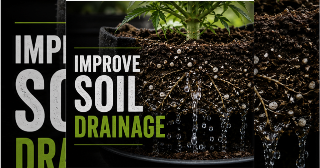 How do I improve soil drainage for cannabis plants?