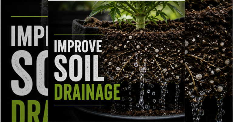How do I improve soil drainage for cannabis plants?