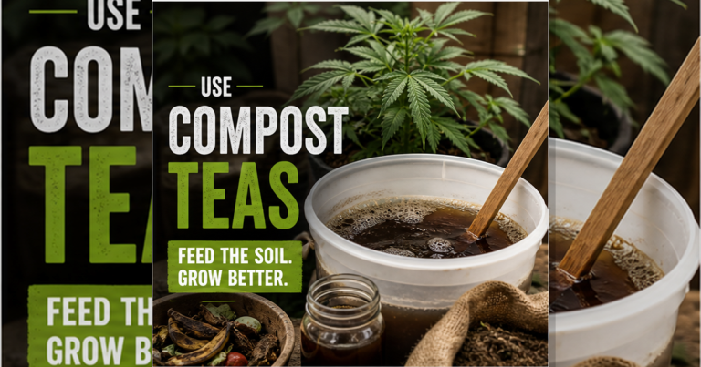 How do I use compost teas in cannabis growing?
