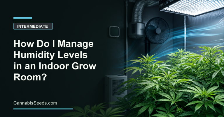 How do I manage humidity levels in an indoor grow room?