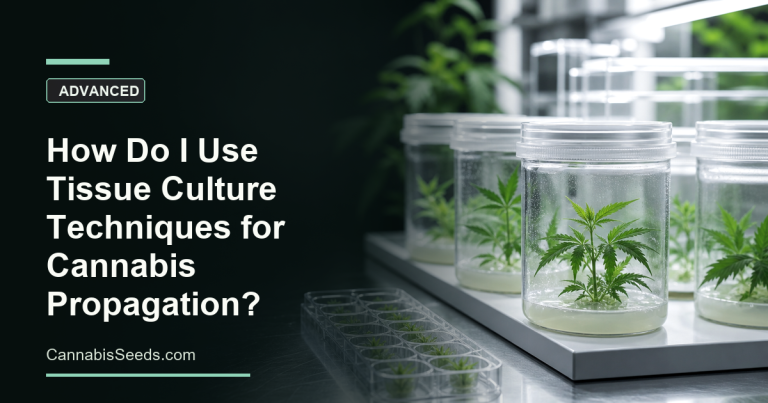 How do I use tissue culture techniques for cannabis propagation?