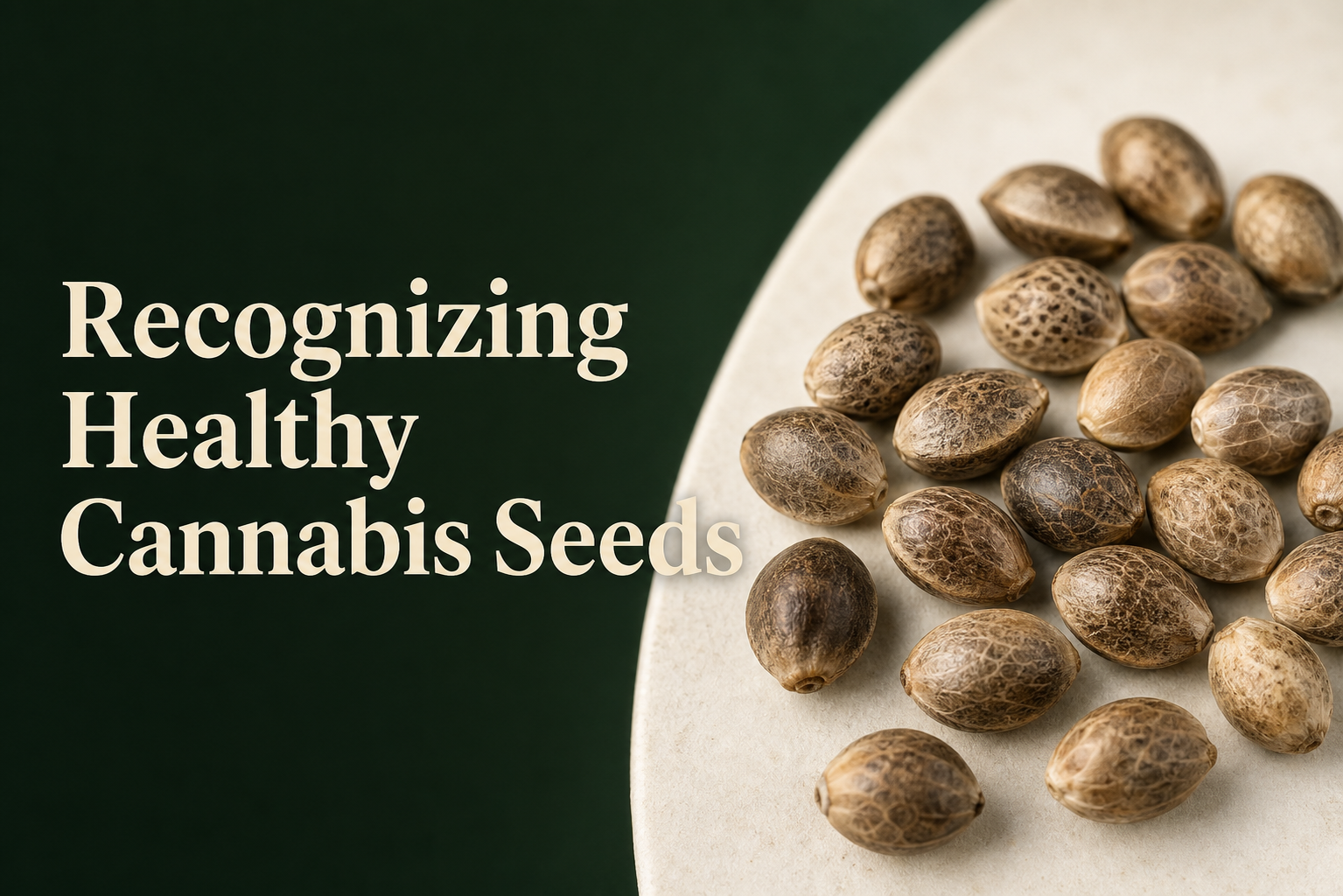 How do I recognize healthy cannabis seeds?