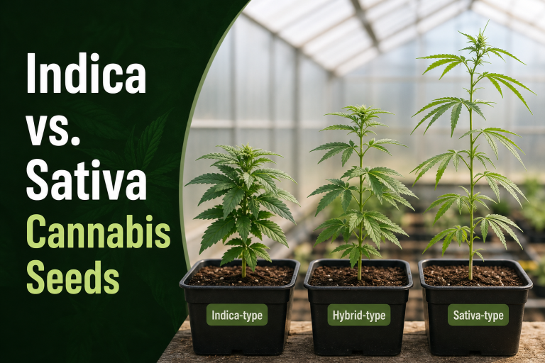 What are the differences between indica and sativa cannabis seeds?