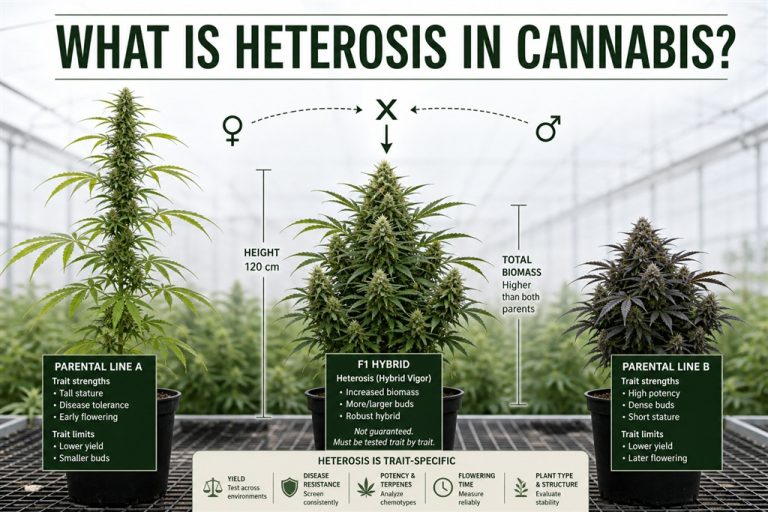 What is heterosis in cannabis breeding?