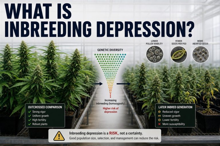 What is inbreeding depression in cannabis?