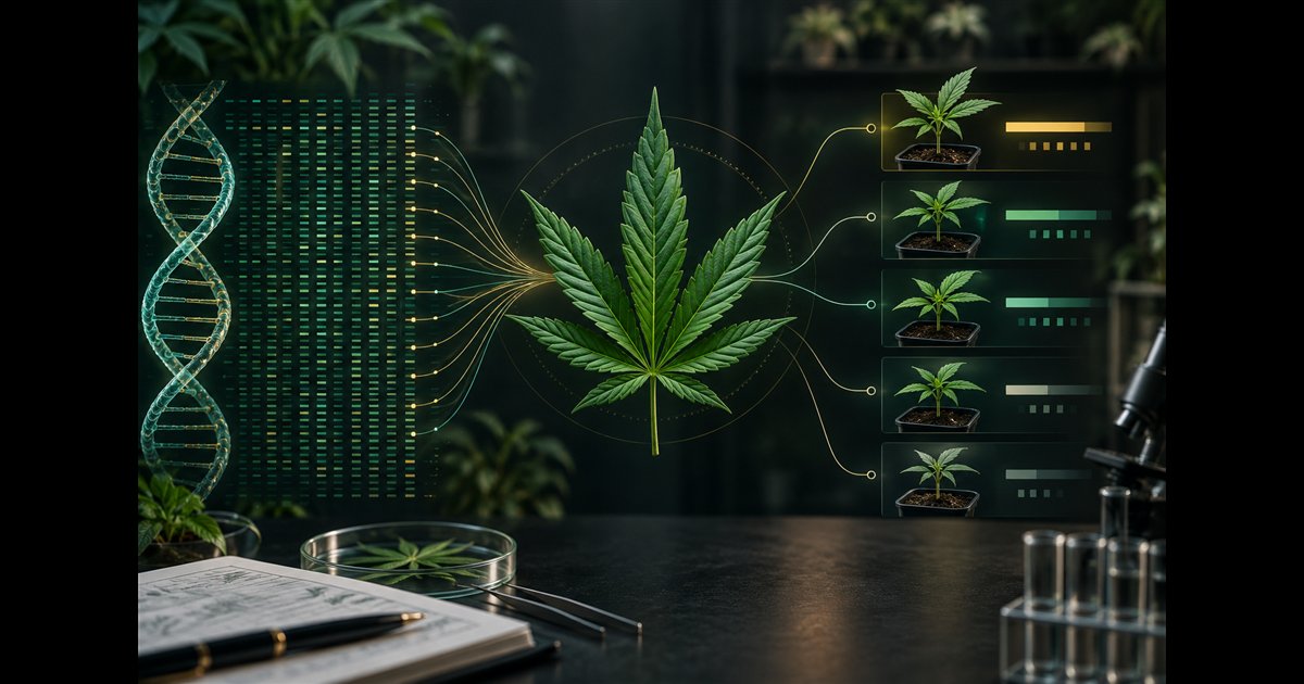 What is genomic selection in cannabis breeding?