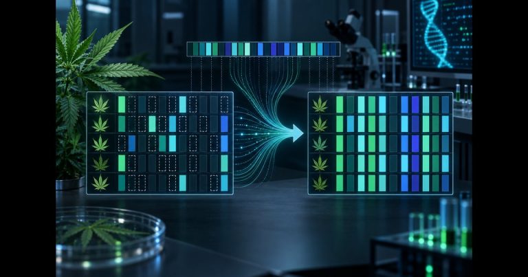 What is genotype imputation in cannabis genetics?