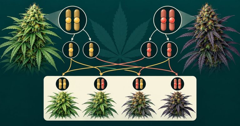 Paired allele copies separating and recombining in a conceptual inheritance diagram.