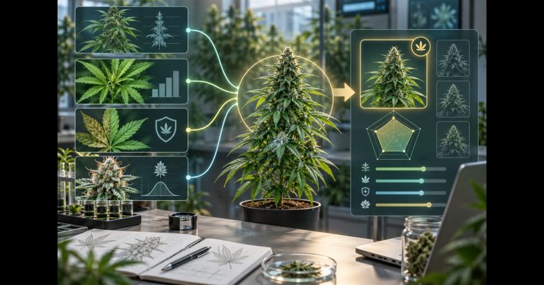 What is a selection index in cannabis breeding?