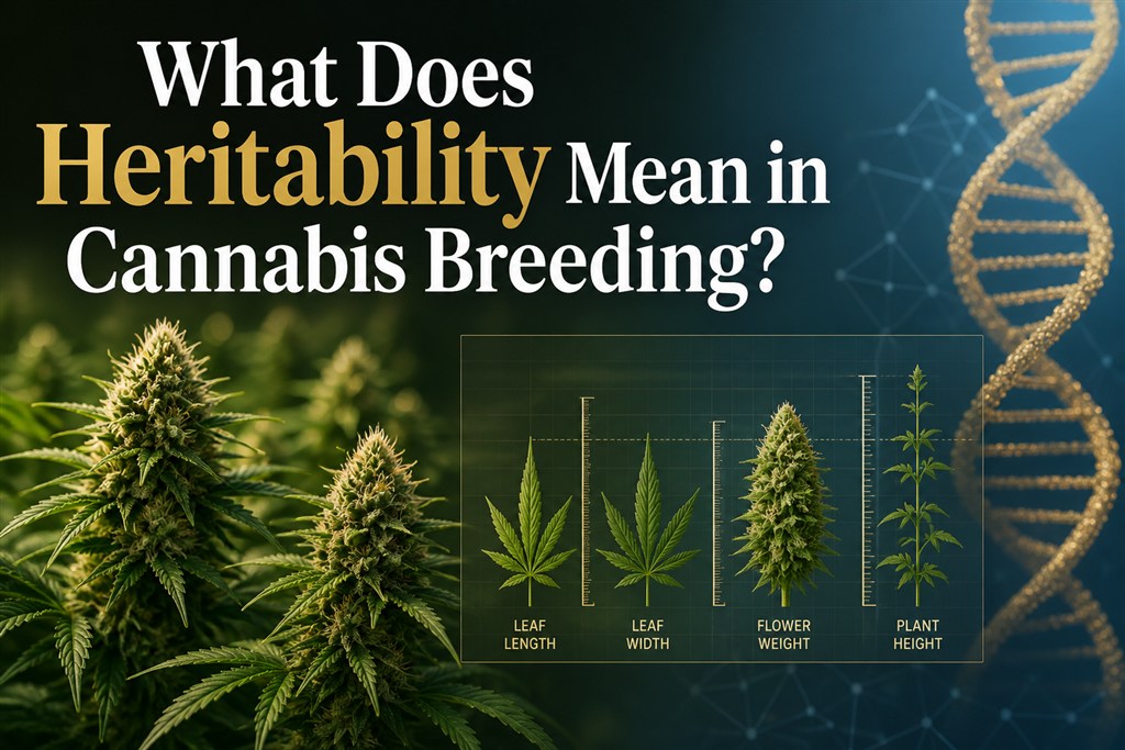 What does heritability mean in cannabis breeding?
