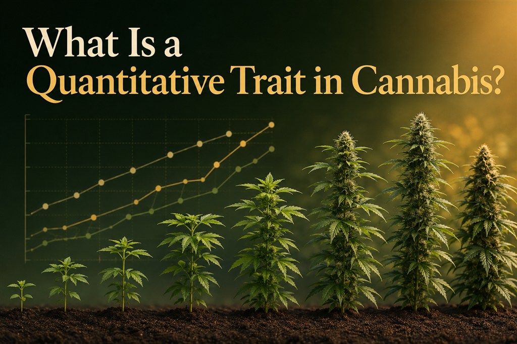 What is a quantitative trait in cannabis?
