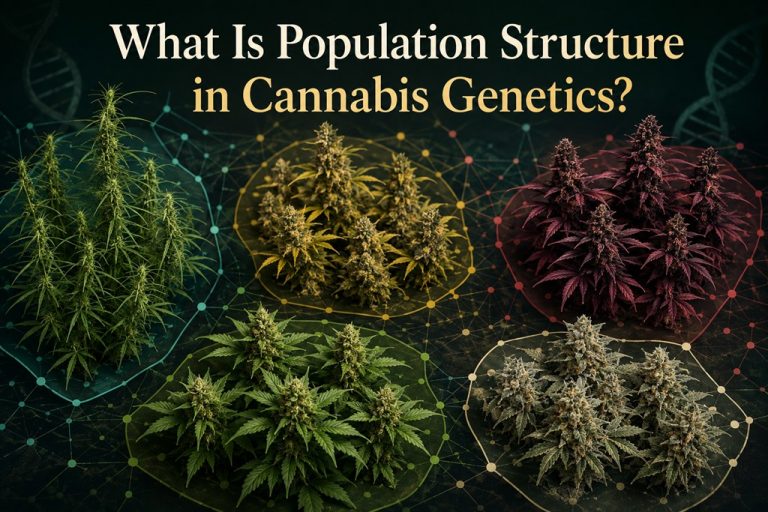 What is population structure in cannabis genetics?