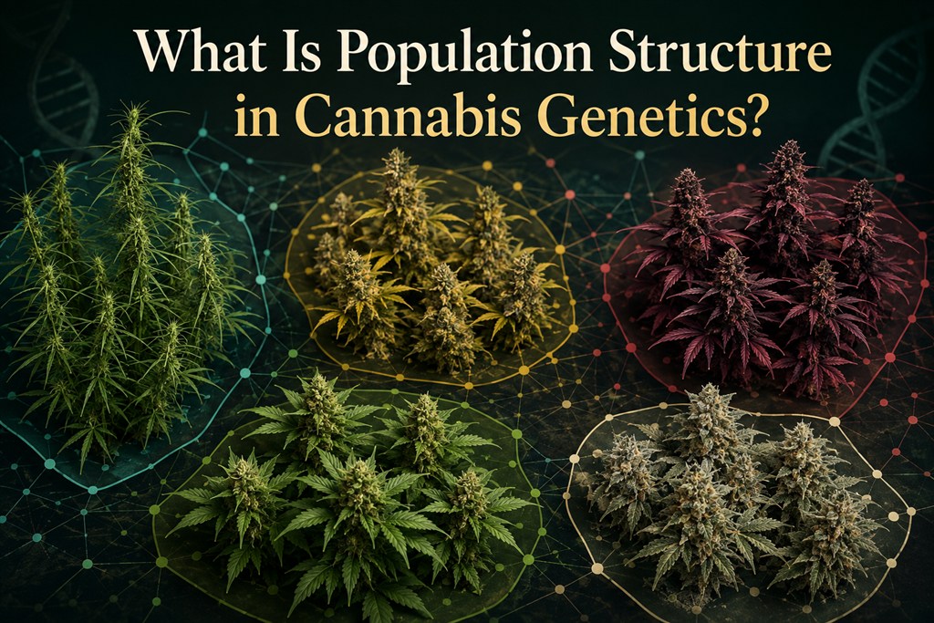 What is population structure in cannabis genetics?