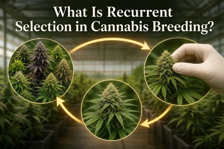 What is recurrent selection in cannabis breeding?